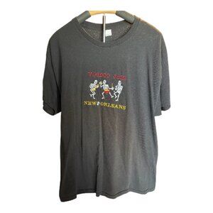 Hanes XLT Voodoo Jazz Skeleton Band Tee Black New Orleans Graphic Tee (2445-15)